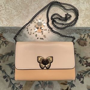 Coach leather clutch/shoulder bag.